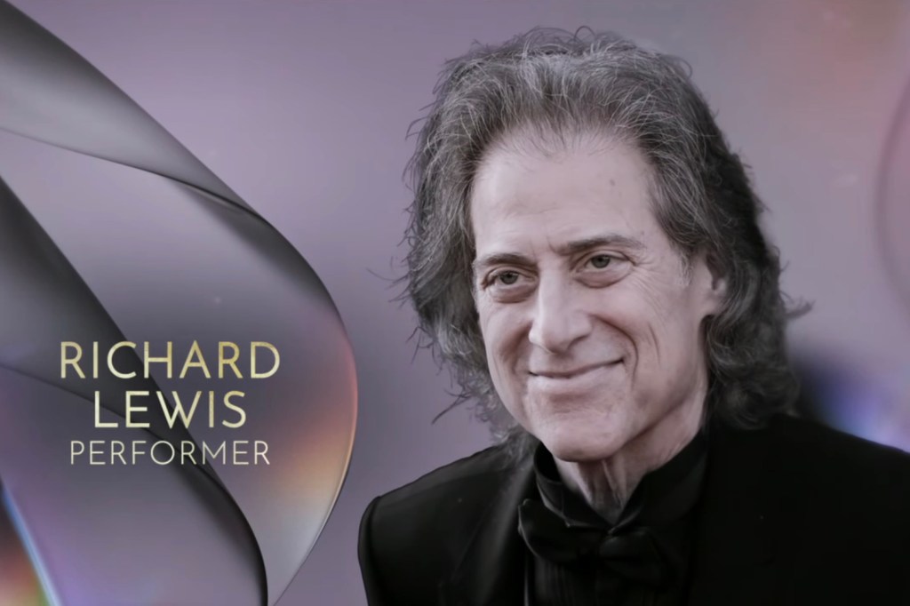 Richard Lewis in the 2024 Emmys tribute. 