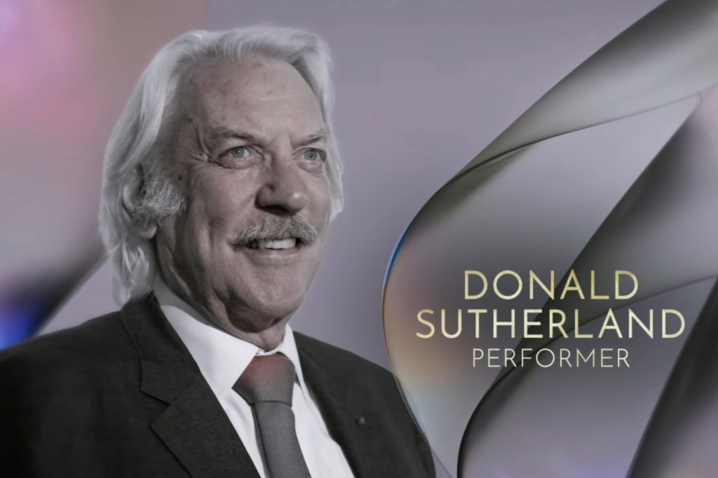 Donald Sutherland in the Emmys 2024 tribute. 