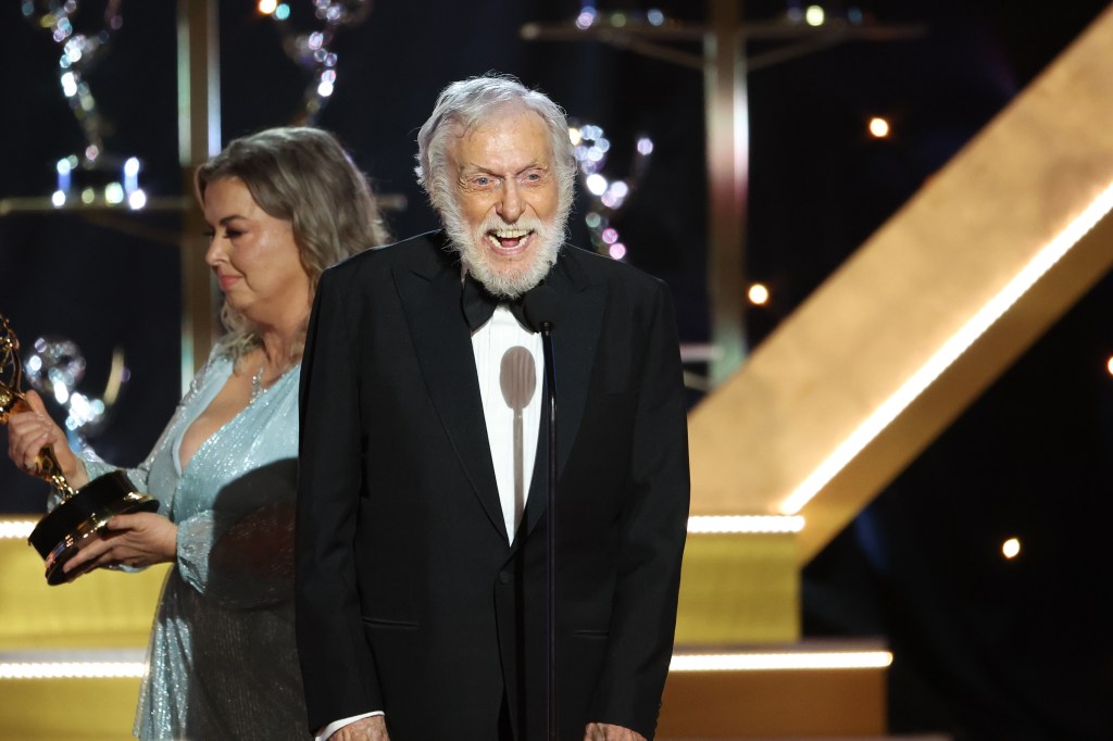 LOS ANGELES, CALIFORNIA - JUNE 07: Dick Van Dyke wins Guest Performance in a Daytime Drama Series for "Days of our Lives" at the 51st Annual Daytime Emmys Awards on June 07, 2024 in Los Angeles, California. (Photo by JC Olivera/Getty Images for NATAS)