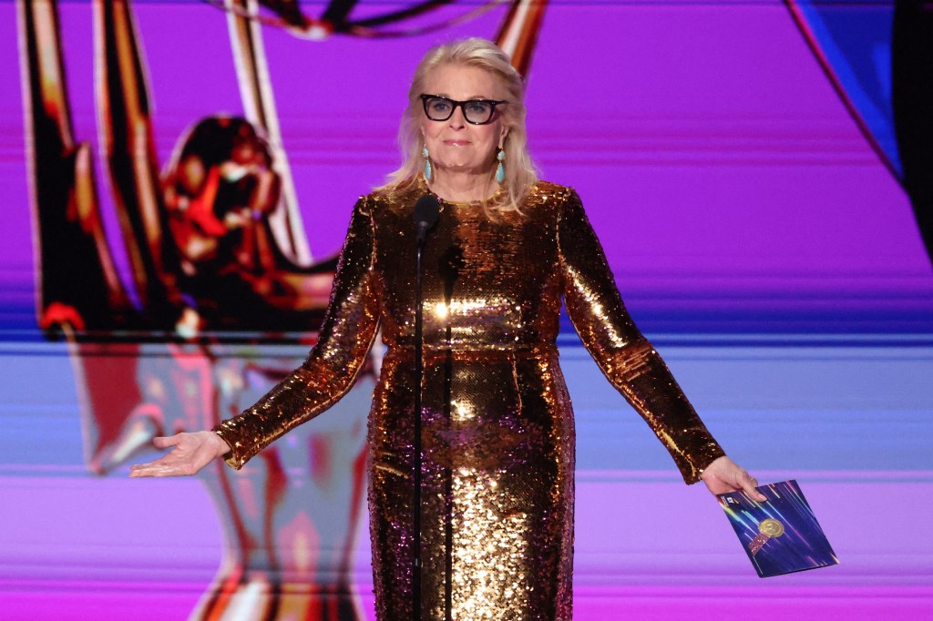 Presenter Candice Bergen speaks on stage at the 76th Primetime Emmy Awards in Los Angeles, California, U.S., September 15, 2024. REUTERS/Mario Anzuoni